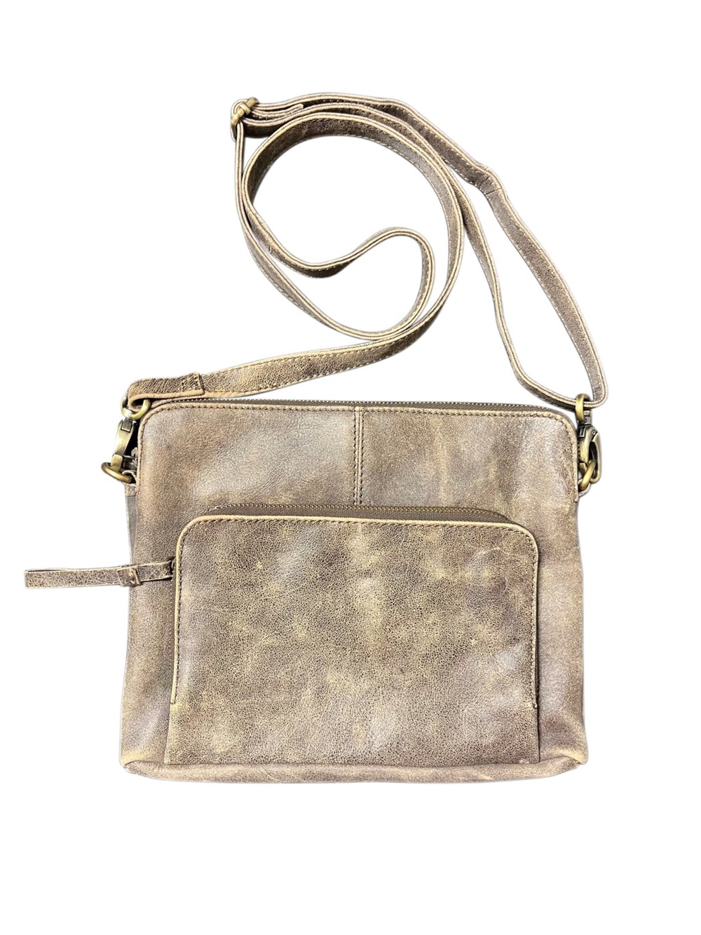 Latico Leather Crossbody in Mushroom Taupe | Built-in Wallet Organizer